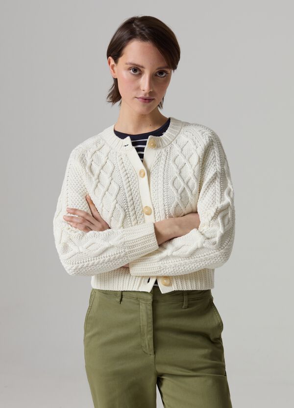 Ovs Cardigan intrecciato con motivo a rombi