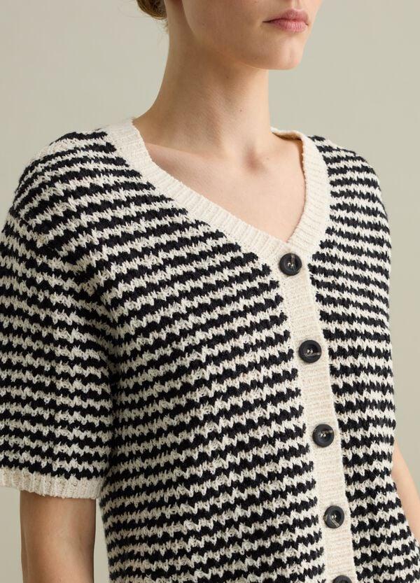 Ovs Cardigan Maniche Corte Con Disegno A Righe