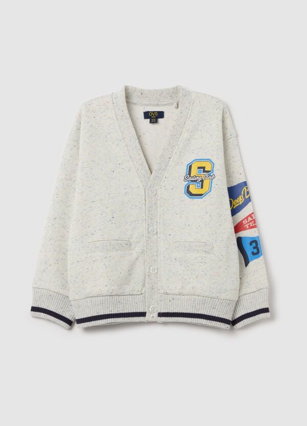 Ovs Cardigan nappy jersey scollo a V e stampa