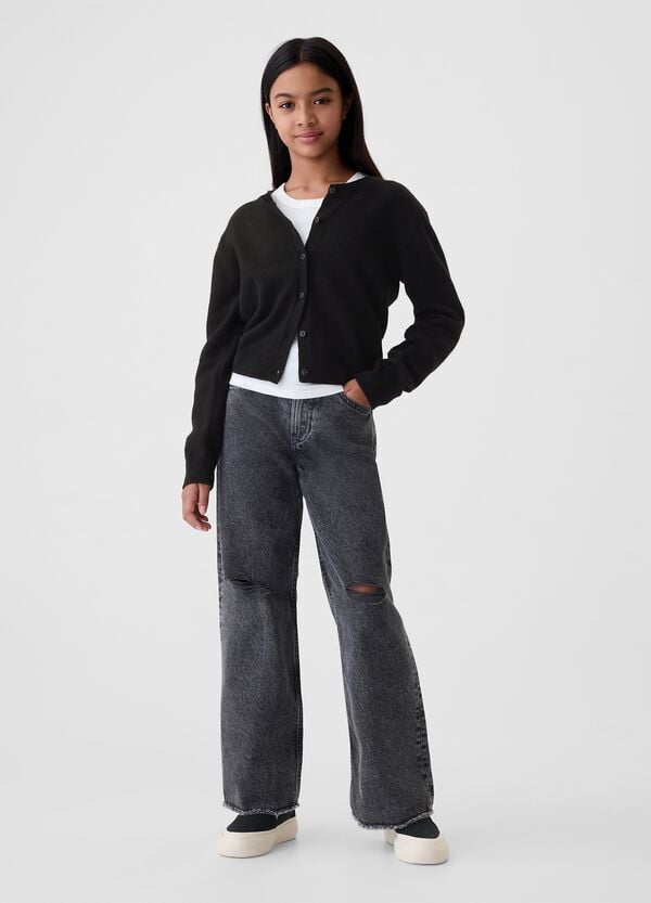 Ovs Cardigan Tinta Unita Con Scollo Rotondo