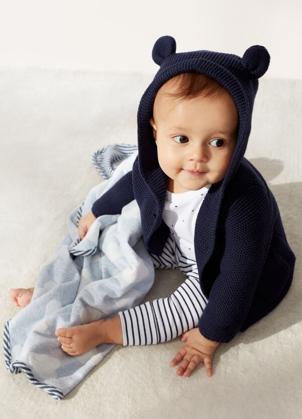 Ovs Cardigan tricot con cappuccio e orecchie