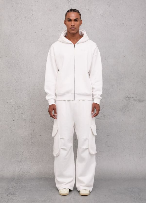 Ovs Cargo Sweatpants White