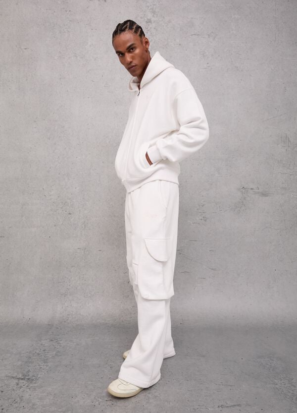 Ovs Cargo Sweatpants White