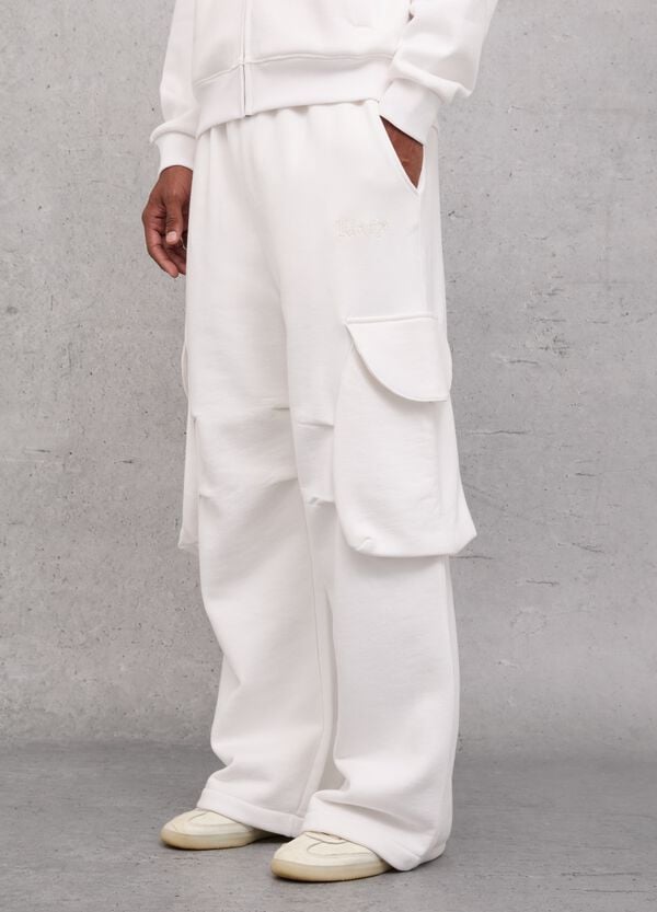 Ovs Cargo Sweatpants White