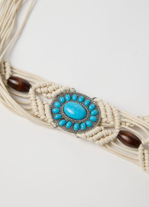 Ovs Cintura Boho Con Dettagli Turchesi