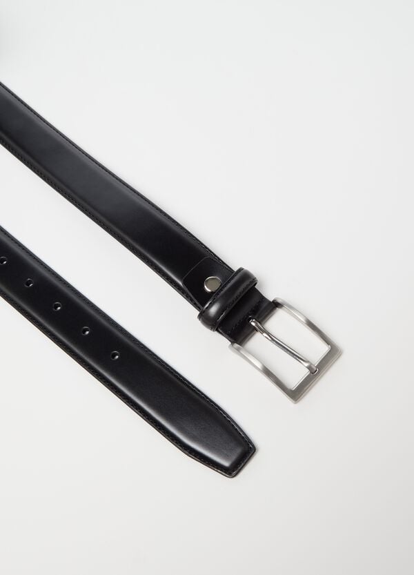 Ovs Cintura In Pelle Con Fibbia Rettangolare