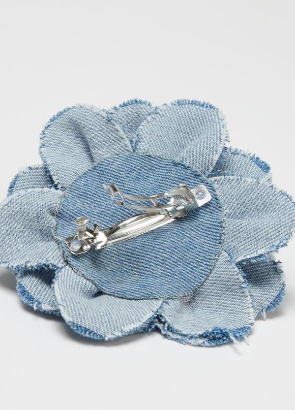 Ovs Clip Per Capelli Floreale In Denim