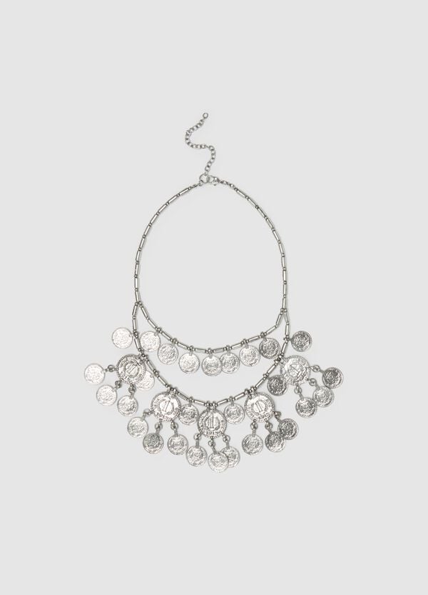 Ovs Collana doppio filo con monete