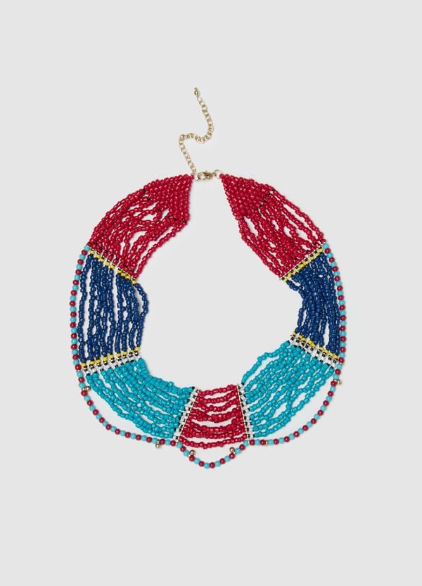 Ovs Collana girocollo color block con perline
