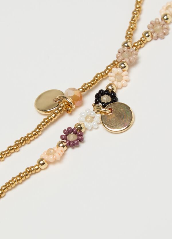 Ovs Collana Girocollo Con Perline E Fiorellini