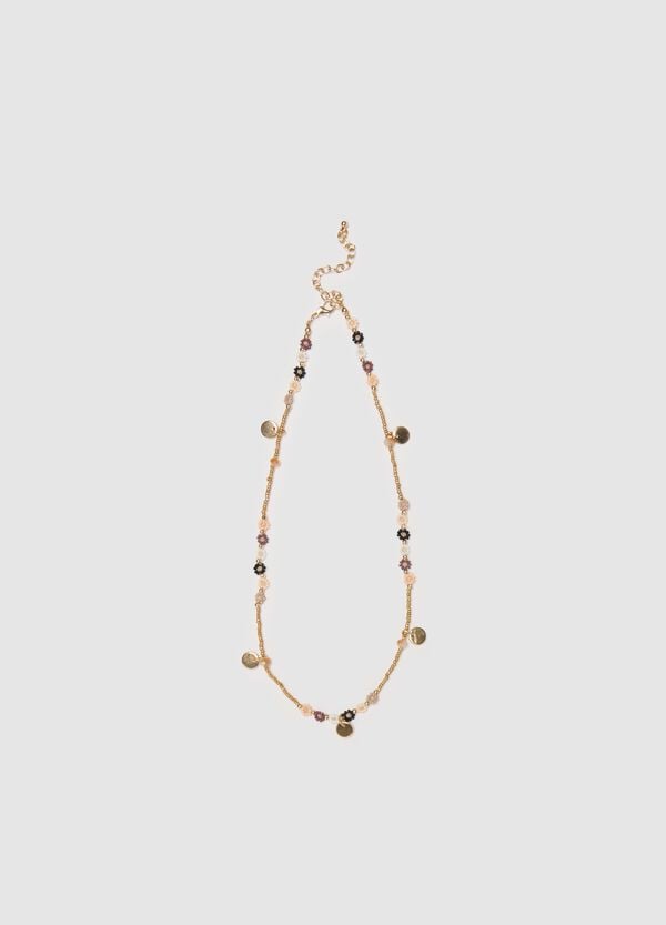 Ovs Collana girocollo con perline e fiorellini