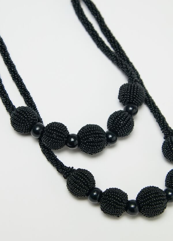 Ovs Collana Lunga Doppio Filo Con Perline