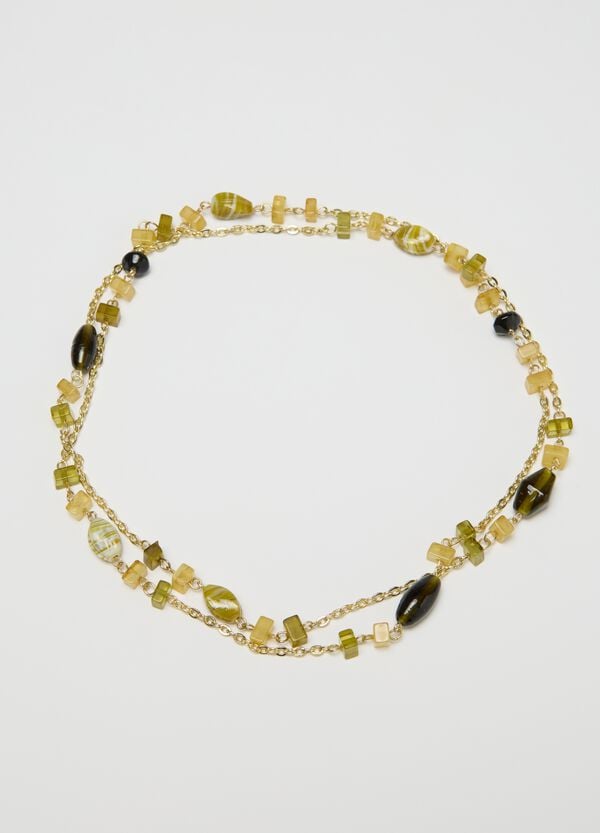 Ovs Collana Lunga Oro A Catena Con Pietre