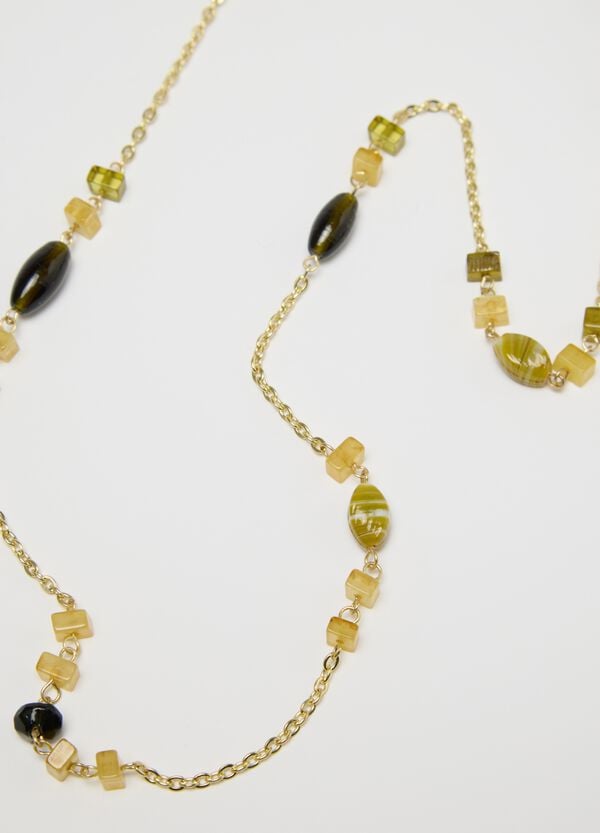 Ovs Collana Lunga Oro A Catena Con Pietre