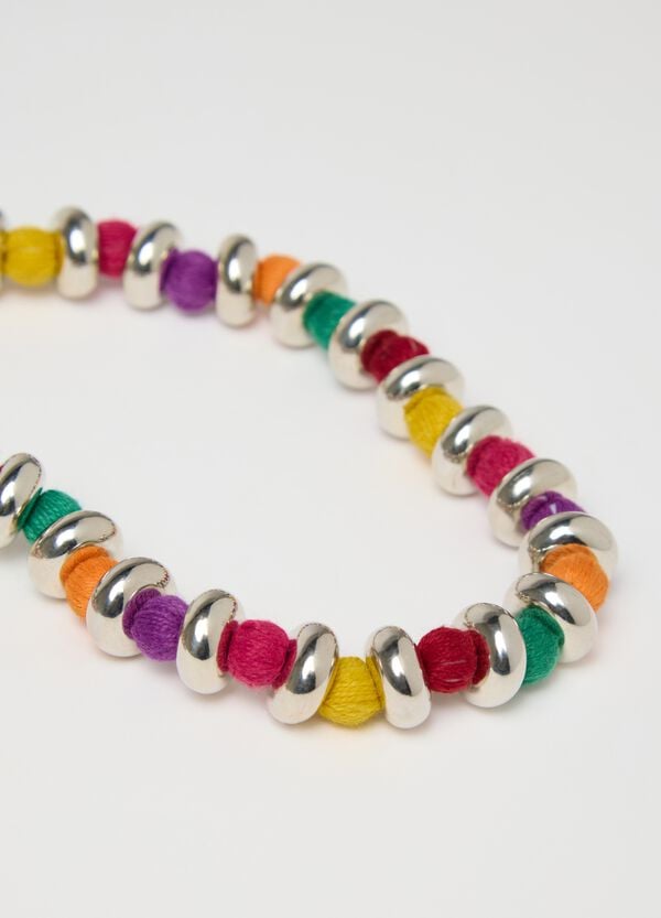 Ovs Collana Multicolor Con Pon Pon
