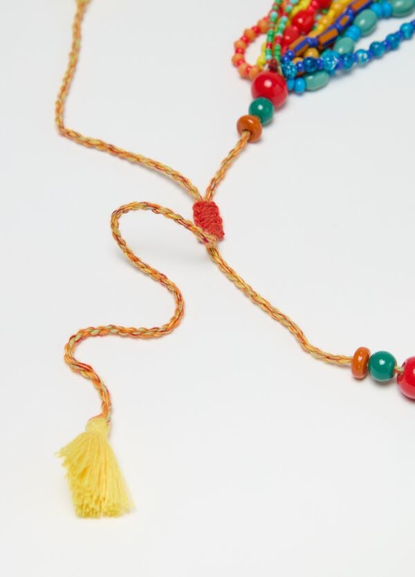 Ovs Collana Multifili Con Perline Multicolor