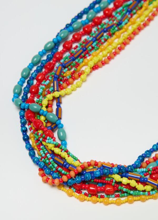 Ovs Collana Multifili Con Perline Multicolor