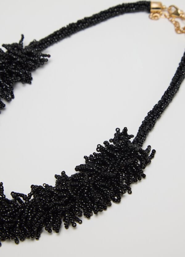 Ovs Collana Nera Con Perline