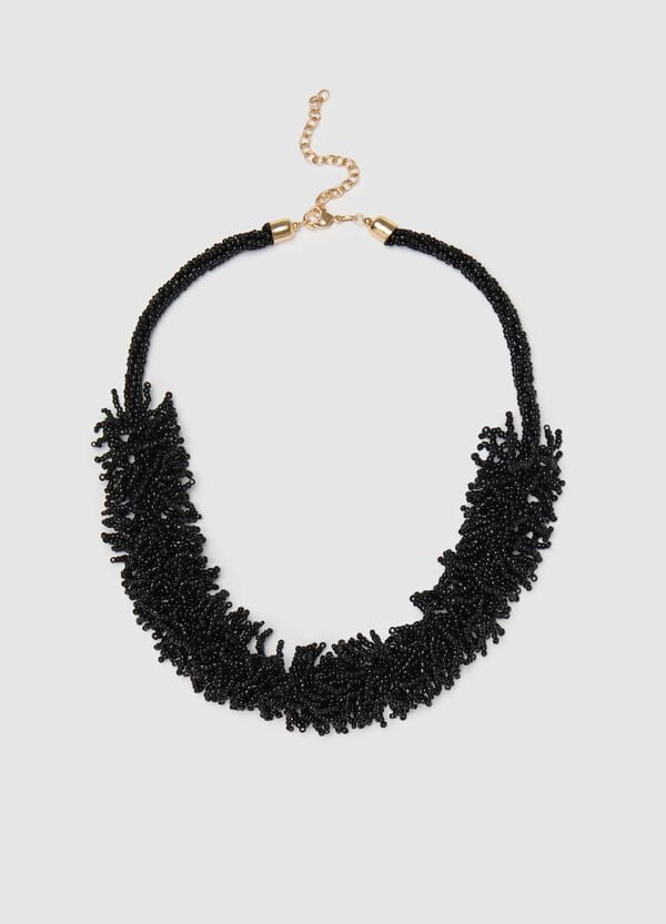 Ovs Collana nera con perline