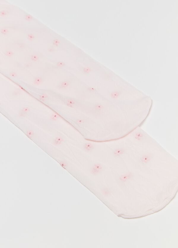 Ovs Collant Con Fiorellini Glitter