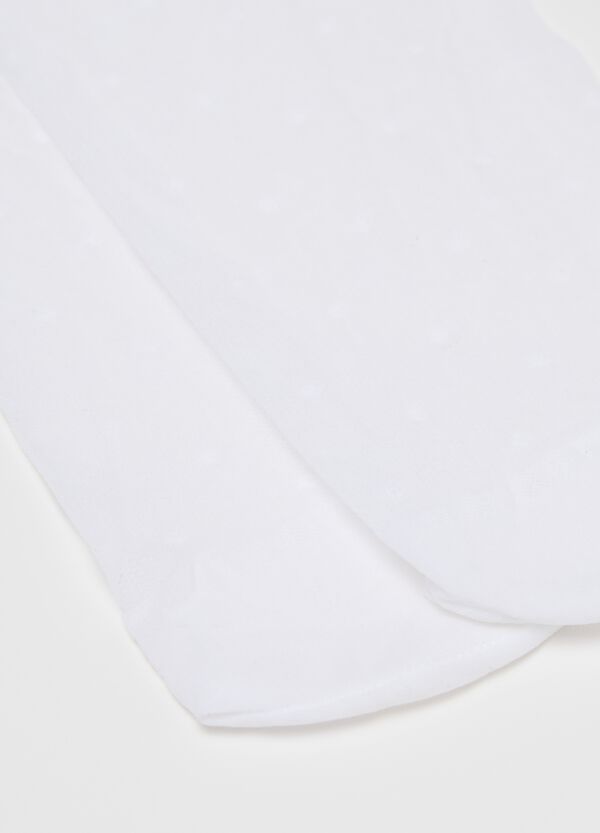 Ovs Collant In Microfibra Con Pois Bianco