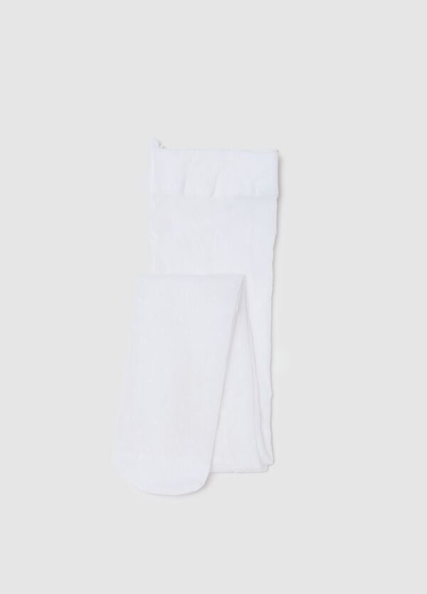 Ovs Collant in microfibra con pois bianco
