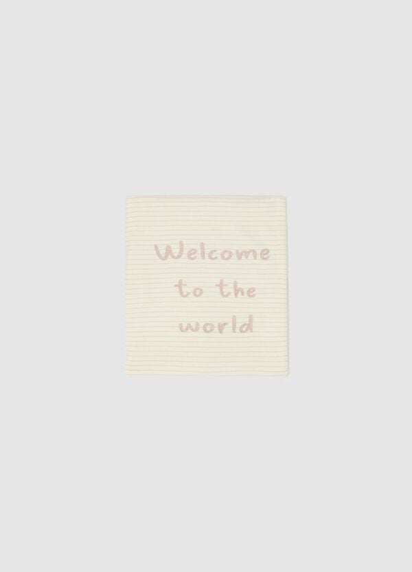 Ovs Coperta Con Ricamo "Welcome To The World"