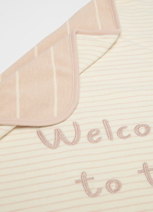 Ovs Coperta Con Ricamo "Welcome To The World"