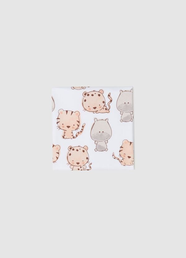 Ovs Coperta da culla in cotone stampa animaletti