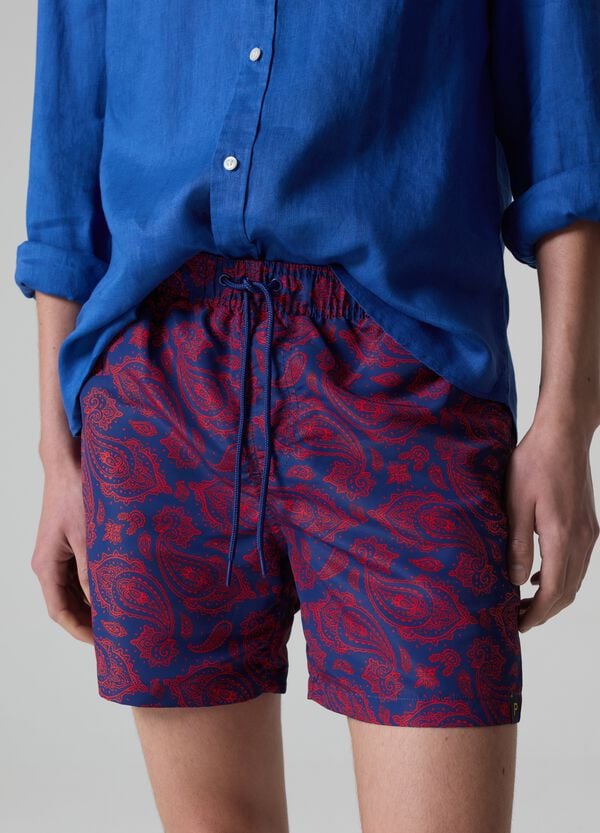 Ovs Costume Bermuda Con Coulisse Stampa Paisley