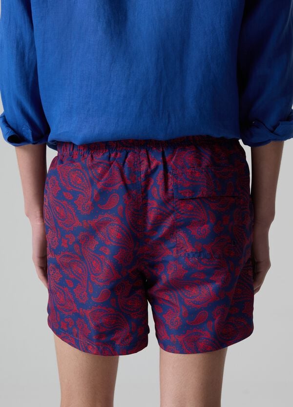 Ovs Costume Bermuda Con Coulisse Stampa Paisley
