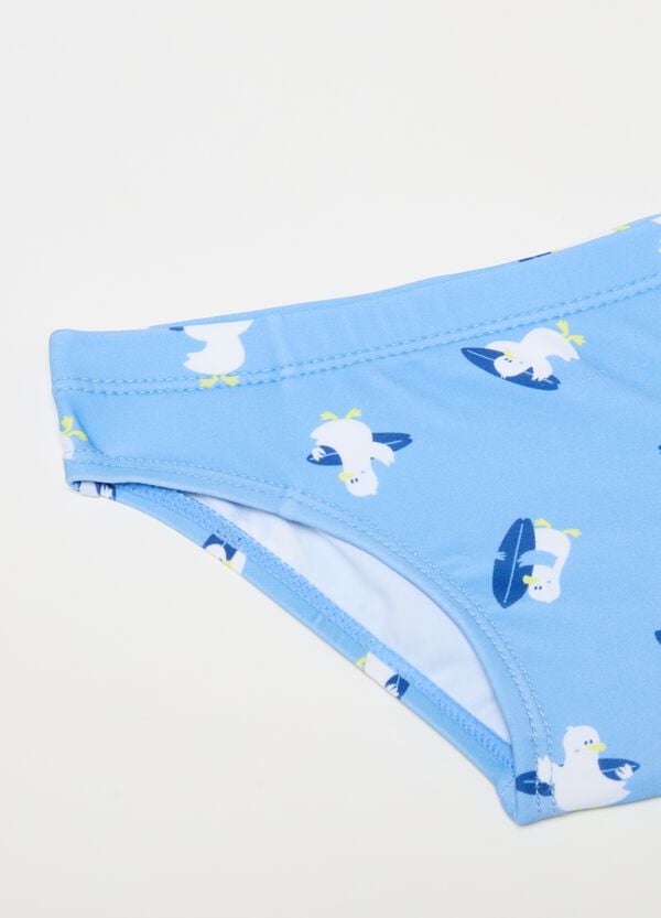Ovs Costume Slip Con Stampa Gabbiano