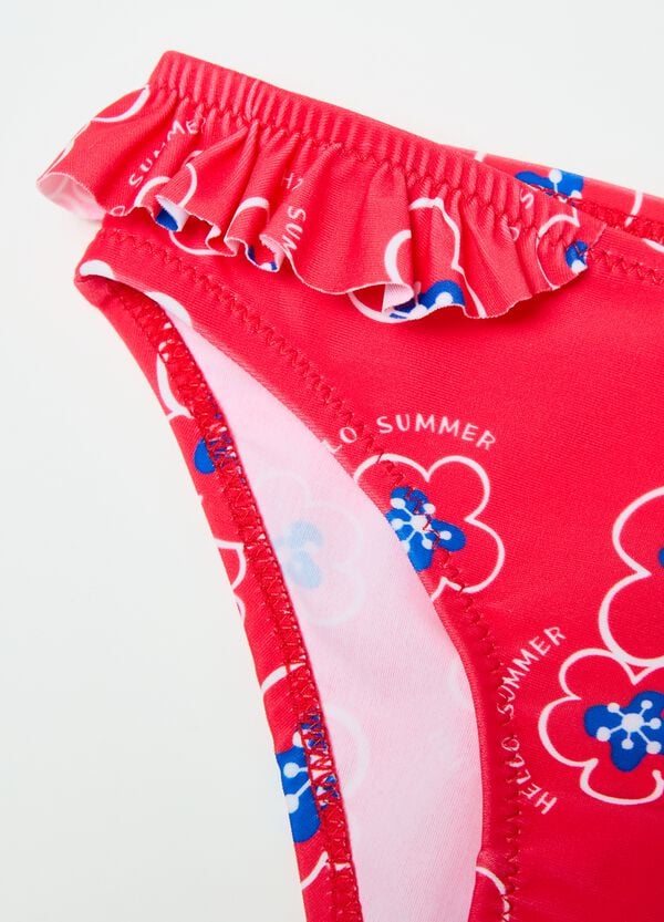 Ovs Costume Slip Con Volant E Stampa