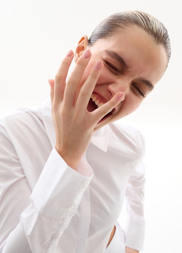 Ovs Crop Shirt White