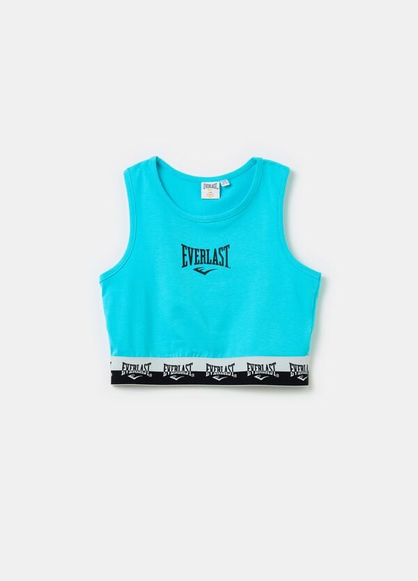 Ovs Crop top con base elastica e logo