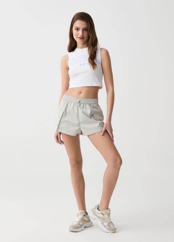 Ovs Crop top in cotone stretch
