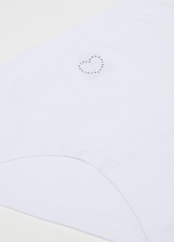 Ovs Culotte In Cotone Stretch Con Cuore Di Strass