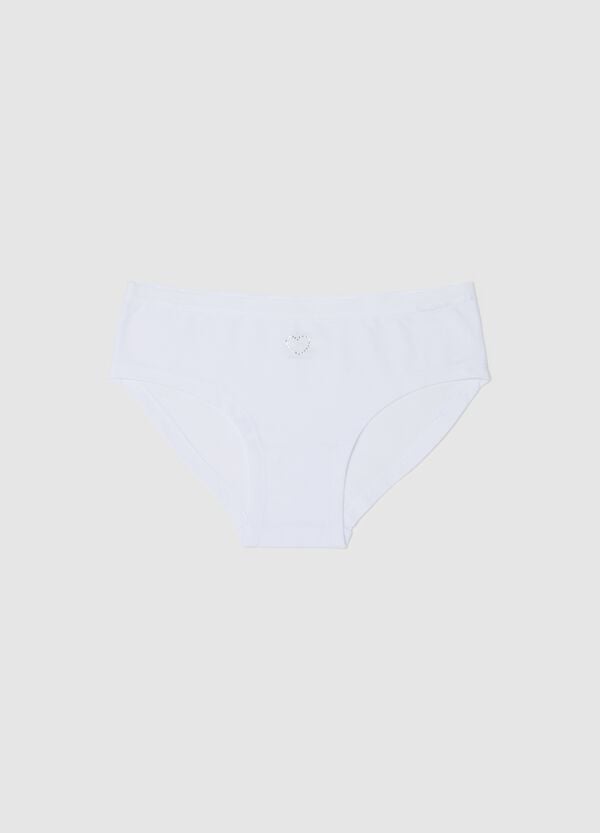 Ovs Culotte in cotone stretch con cuore di strass