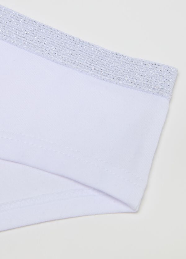 Ovs Culotte In Cotone Stretch Con Lurex E Stampa