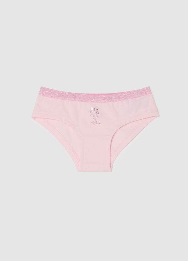 Ovs Culotte in cotone stretch con lurex e stampa