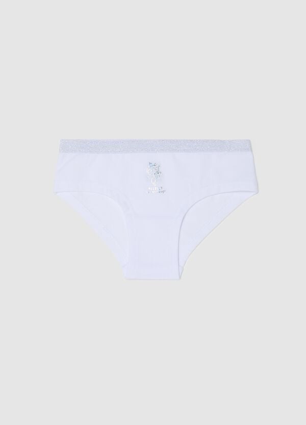 Ovs Culotte in cotone stretch con lurex e stampa
