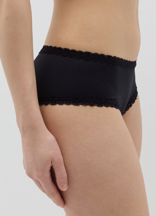 Ovs Culotte In Microfibra Con Pizzo