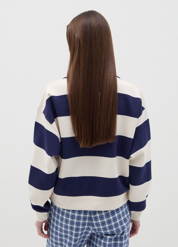 Ovs Felpa A Righe Con Scollo A Polo