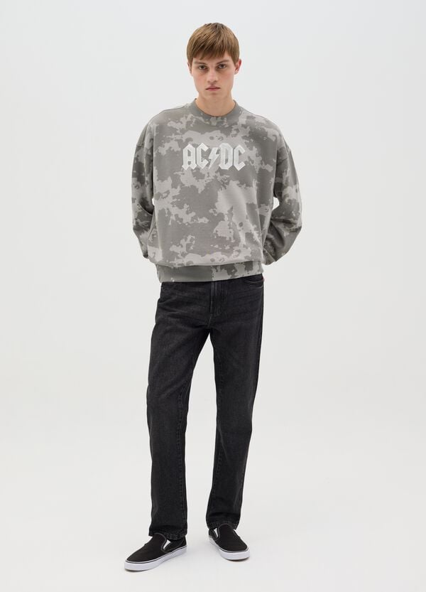 Ovs Felpa Camouflage Stampa AC/DC