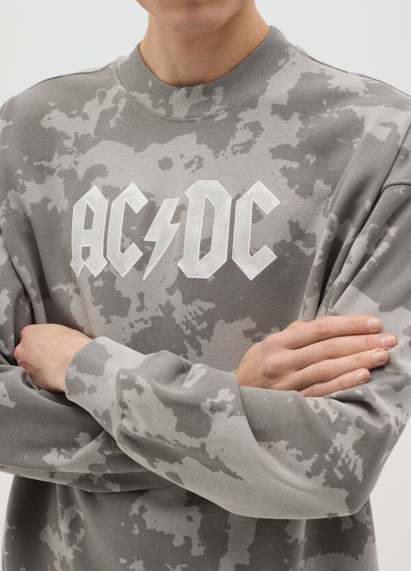 Ovs Felpa Camouflage Stampa AC/DC