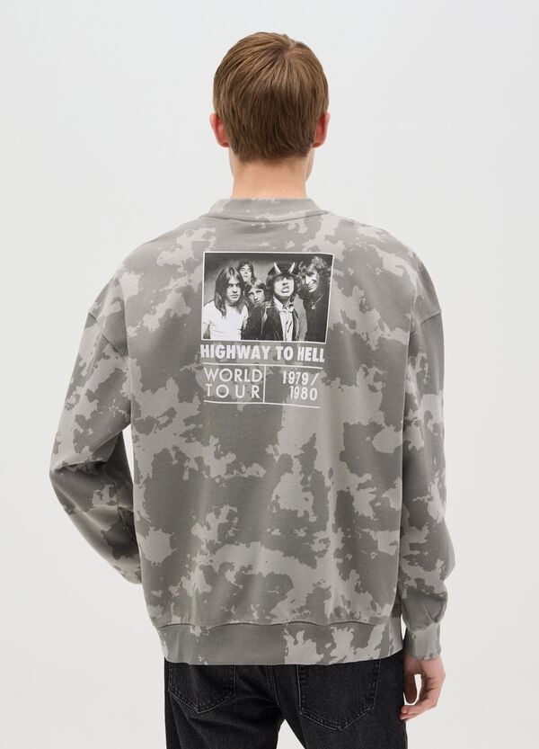 Ovs Felpa Camouflage Stampa AC/DC