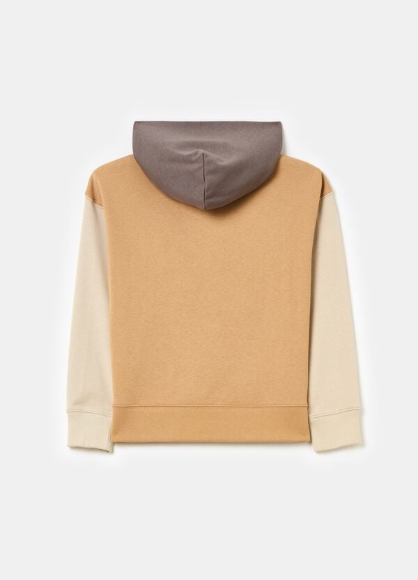 Ovs Felpa Color-block Con Cappuccio Ricamo Logo