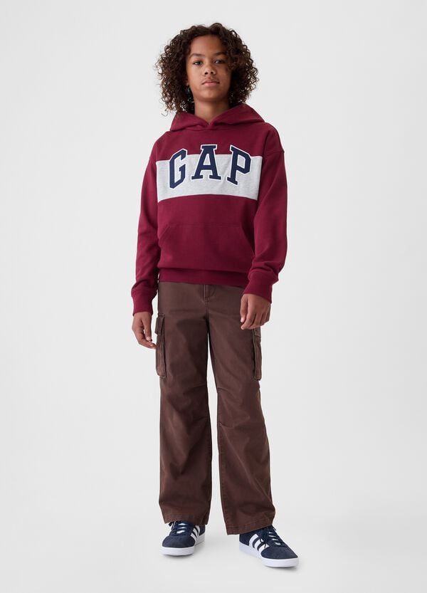Ovs Felpa Colorblock Con Ricamo Logo