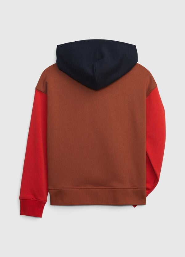 Ovs Felpa Con Cappuccio E Patch Logo