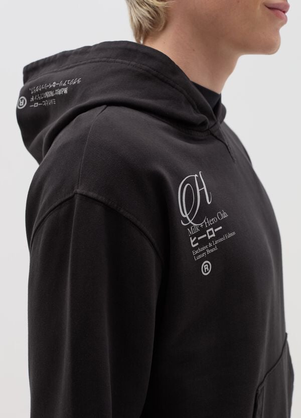 Ovs Felpa Con Cappuccio E Stampa